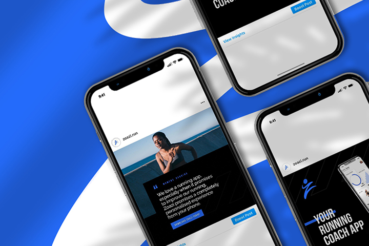 Digital marketing example, social post on a mobile phone